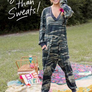 Natural Life Camo Lounge Romper NWT
